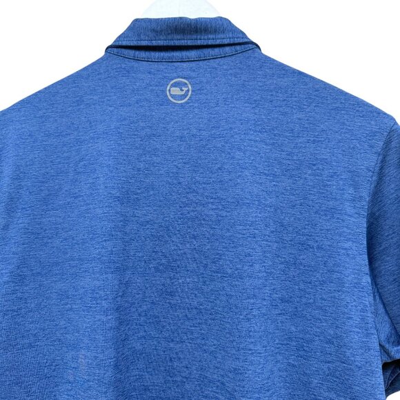 Vineyard Vines Performance Sankaty Polo  Small Mens Short Sleeve Golf Shirt Blue - Picture 5 of 10